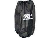 K&N 6.625in Base ID / 5.25in Top ID / 9.5in H Round Tapered Black Drycharger Air Filter Wrap K&N Engineering Pre-Filters