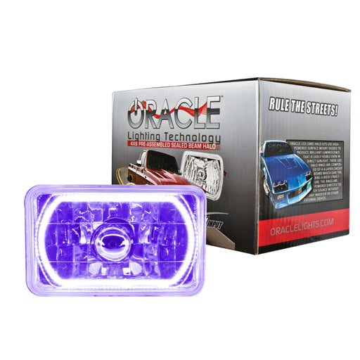 Oracle Pre-Installed Lights 4x6 IN. Sealed Beam - UV/Purple Halo ORACLE Lighting Headlights