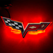Oracle Chevrolet Corvette C6 Illuminated Emblem - Red ORACLE Lighting Light Accessories and Wiring