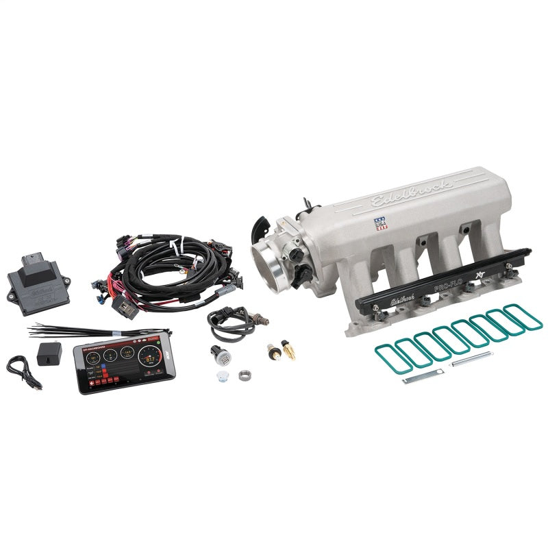 Edelbrock Pro Flo 4 XT EFI System Seq Port LS Gen III/IV Cathedral Port 550 HP Max 35lb/hr Edelbrock Fuel Injection Control Modules