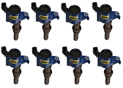 Ignition Coil - SuperCoil - 2008-2014 Ford 4.6L/5.4L/6.8L 3-valve, Blue, 8-Pack 140033EB-8 ACCEL Autoparts