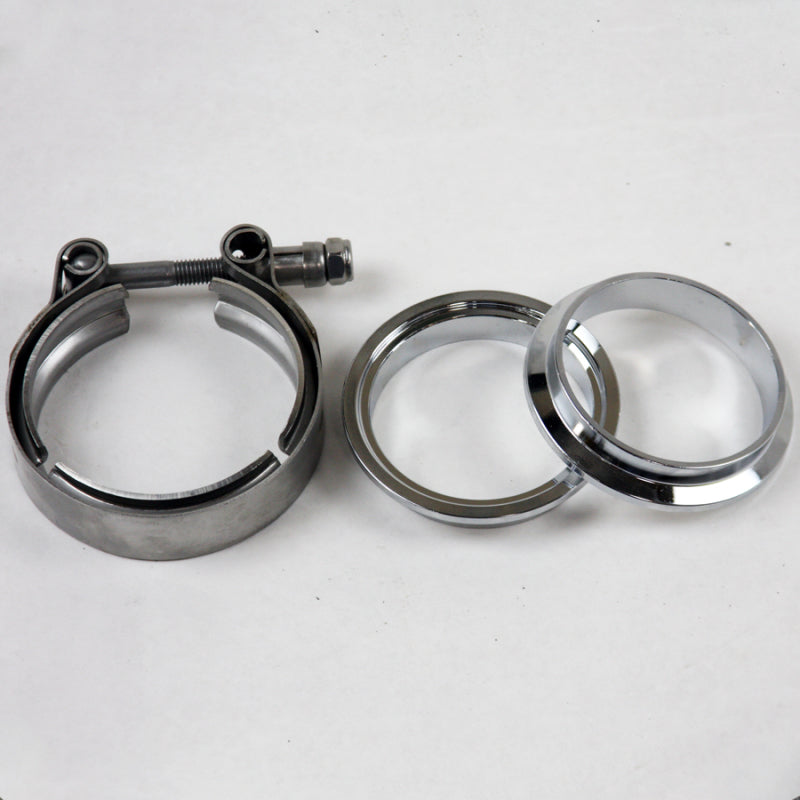 Granatelli 3.0in Mild Steel Mating Male to Female Flanges w/V-Band Clamp Granatelli Motor Sports Flanges