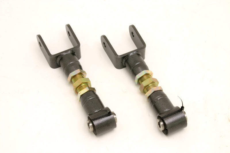 BMR 79-04 Fox Mustang Upper Control Arms On-Car Adj. w/ Spherical Bearings - Black Hammertone BMR Suspension Control Arms