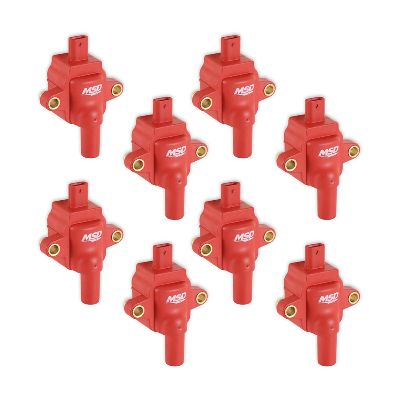 7.3L GODZILLA IGNITION COIL, RED, SET OF 8 MSD Autoparts