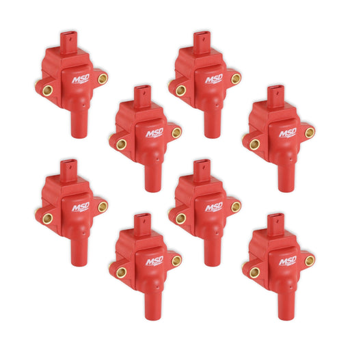 7.3L GODZILLA IGNITION COIL, RED, SET OF 8 MSD Autoparts