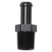 Edelbrock Hose End Straight 1/2In NPT to 1/2In Barb Black Anodize Edelbrock Fittings