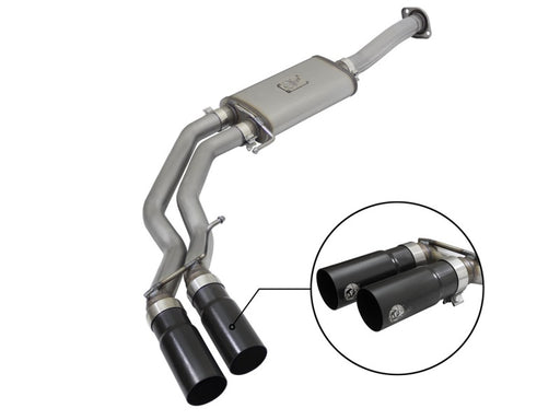 aFe Rebel Exhausts 3in SS Cat-Back 15-16 Ford F-150 EcoBoost V6 2.7/3.5L V8 5.0L w/ Black Tips aFe Catback