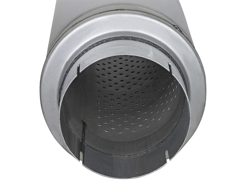 aFe ATLAS Aluminized Steel Muffler 5in Center/Center 24in L x 7in Diameter - Round Body aFe Muffler
