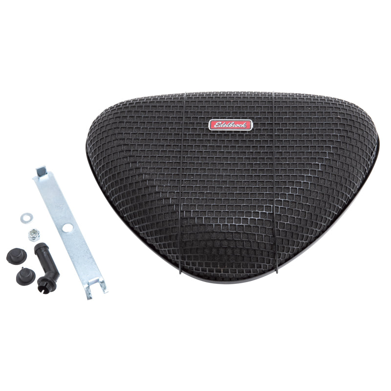 Edelbrock Air Cleaner Pro-Flo 1000 Series Triangular Steel Top 11 375In X 8 375In X 3In Black Edelbrock Air Filters - Universal Fit