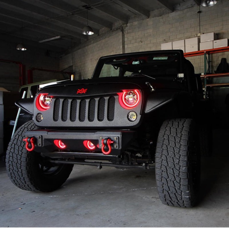 Oracle 7in High Powered LED Headlights - Black Bezel - ColorSHIFT - BC1 ORACLE Lighting Headlights
