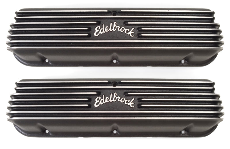 Edelbrock Valve Cover Classic Series Ford 1962-95 221 351W V8 Black Edelbrock Valve Covers