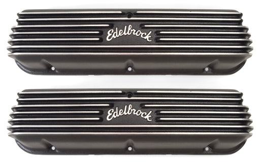 Edelbrock Valve Cover Classic Series Ford 1962-95 221 351W V8 Black Edelbrock Valve Covers