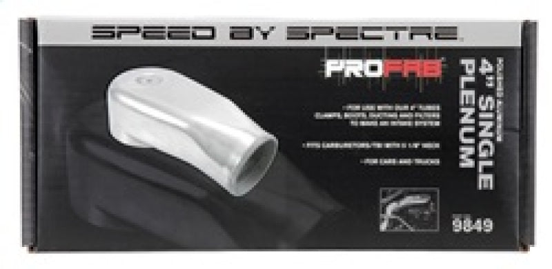 Spectre Plenum 4in. OD x 9in. (Air Cleaner to Stud Inlet) - Single Spectre Intake Manifold Plenum