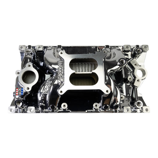 Edelbrock RPM Air-Gap Manifold for Small-Block Chevy Vortec, Chrome Plasma EDELBROCK Autoparts