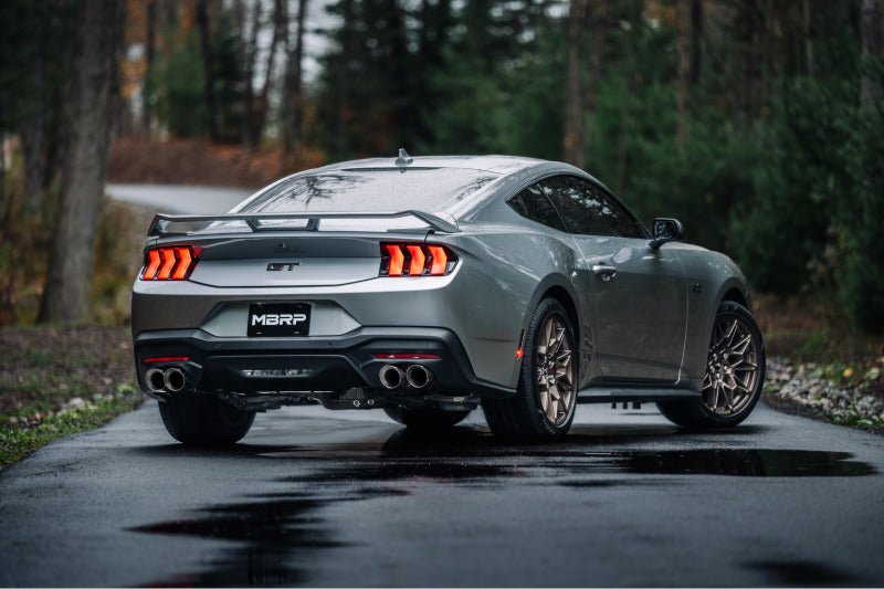 MBRP 2024+ Ford Mustang 5.0L Alum. SS 3in Cat-Back Dual Split Exhaust w/ Quad Tips (Valve Delete) MBRP Catback