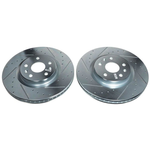 Power Stop 20-21 Chevrolet Corvette Front Evolution Drilled & Slotted Rotor - Pair PowerStop Brake Rotors - Slot & Drilled