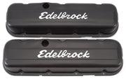 Edelbrock Valve Cover Signature Series Chevrolet 1965 and Later 396-502 V8 Low Black Edelbrock Valve Covers