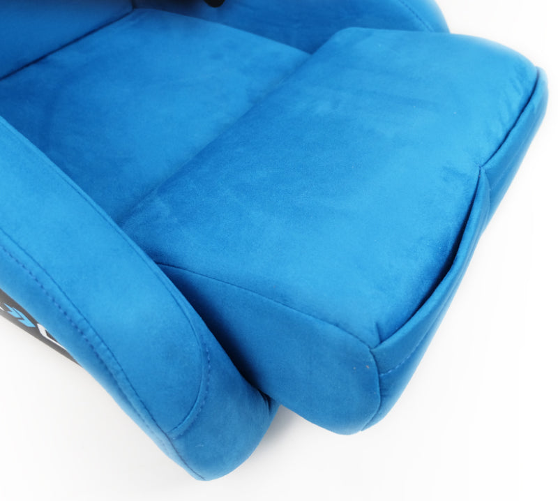 NRG FRP Bucket Seat ULTRA Edition - Large (Blue Alcantara/Gold Glitter Back) NRG Race Seats