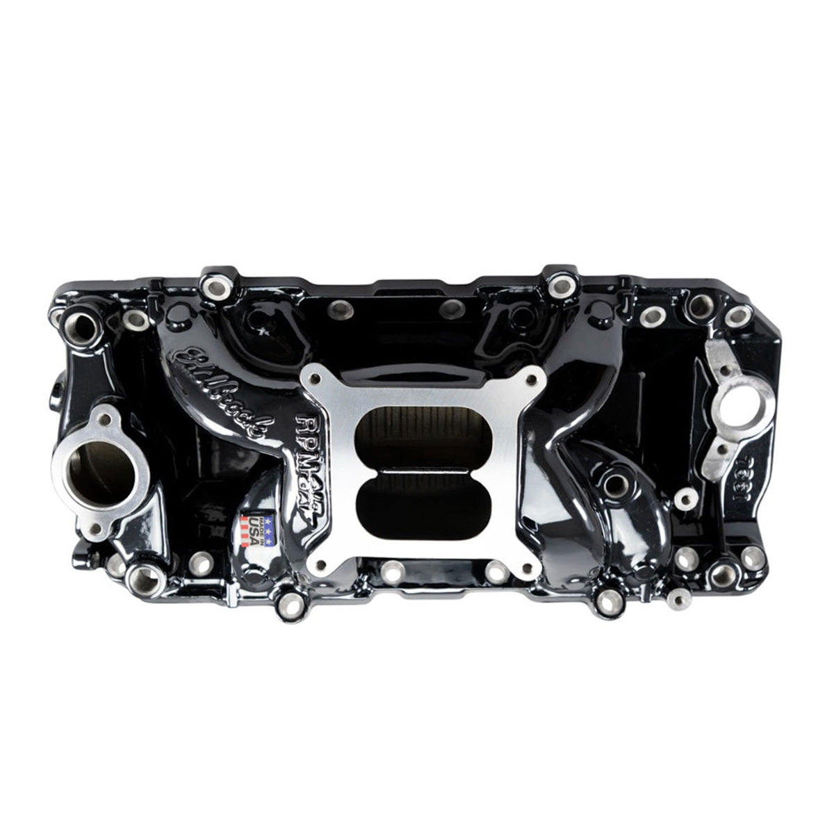 RPM Air-Gap Intake Manifold for Big-Block Chevy Oval Port, Black Plasma Finish