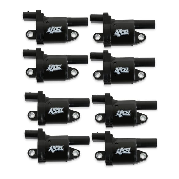 ACCEL Gen V GM Coils, 2014 and Up, Black, Round, black, 8-Pack 140080-8 ACCEL Autoparts