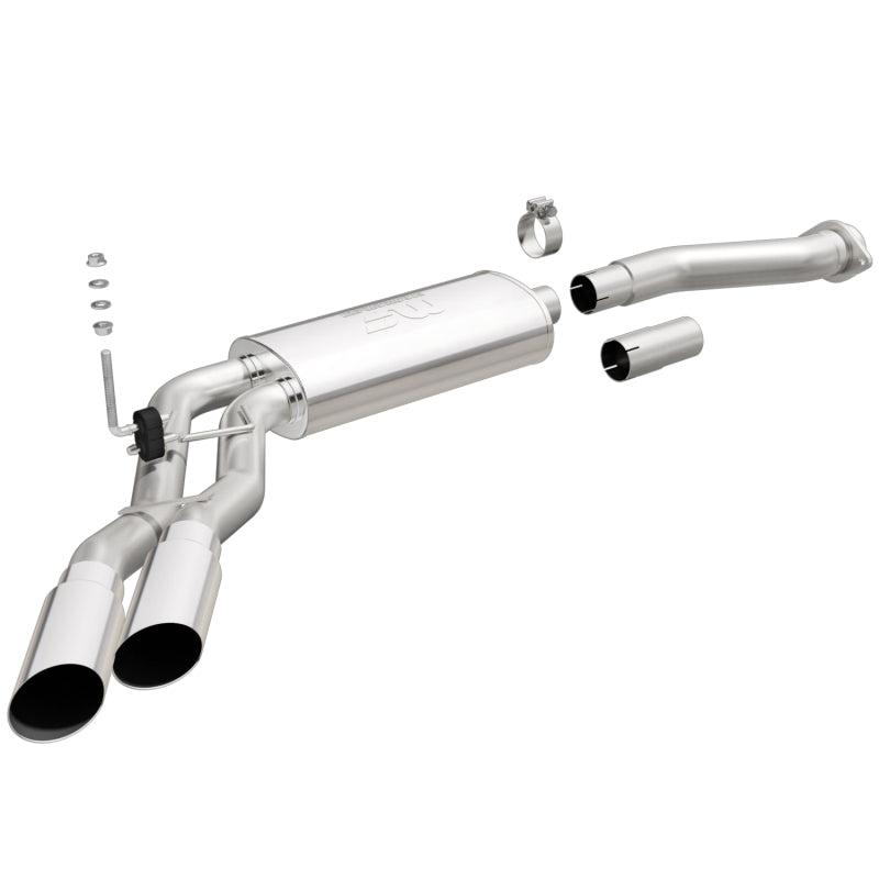MagnaFlow 11-13 Ford F-150 Pickup Dual Same Side Before P/S Rear Tire Stainless CatBack Perf Exhaust Magnaflow Catback