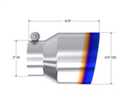 MBRP Universal Stainless Steel Dual Wall Tip 4.5in OD/3in Inlet/6.13in L MBRP Tips