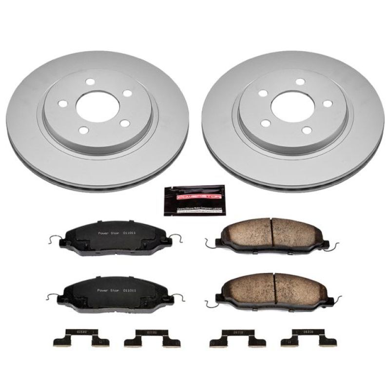 Power Stop 05-11 Ford Mustang Rear Z17 Evolution Geomet Coated Brake Kit PowerStop Brake Kits - Performance Blank