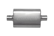Gibson CFT Superflow Center/Center Oval Muffler - 4x9x18in/3in Inlet/3in Outlet - Stainless Gibson Muffler