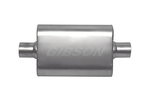 Gibson CFT Superflow Center/Center Oval Muffler - 4x9x18in/3in Inlet/3in Outlet - Stainless Gibson Muffler