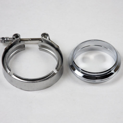 Granatelli 3.0in V-Band Mild Steel Flat Flanges w/Clamp Granatelli Motor Sports Flanges
