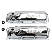 Edelbrock Valve Cover Signature Series Ford 351M-400-351C CI V8 Chrome Edelbrock Valve Covers