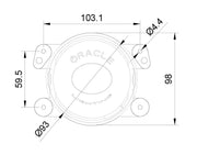 Oracle 100mm 15W Driving Beam LED Emitter - 6000K ORACLE Lighting Light Accessories and Wiring