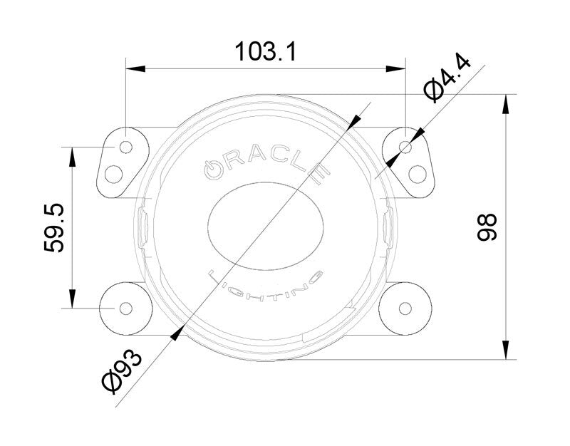 Oracle 100mm 15W Driving Beam LED Emitter - 6000K