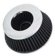 Spectre Adjustable Conical Air Filter 2-1/2in. Tall (Fits 3in. / 3-1/2in. / 4in. Tubes) - Black Spectre Air Filters - Universal Fit