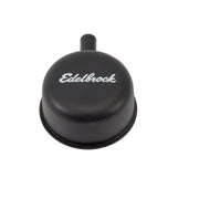 Edelbrock Round Cap w/ Nipple Black Edelbrock Valve Covers