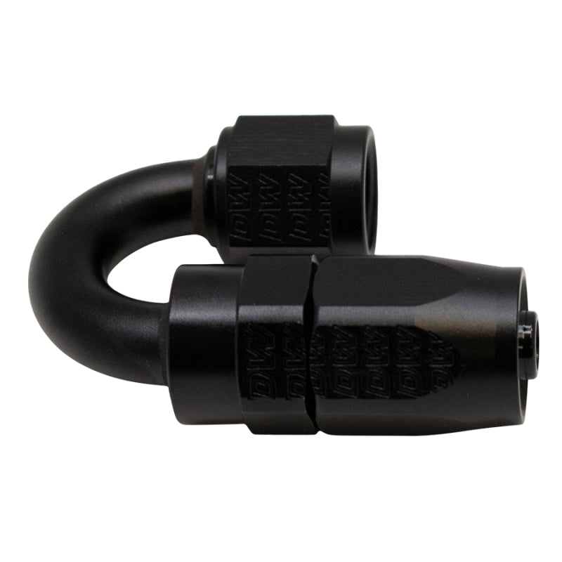 DeatschWerks 6AN Female Swivel 180-Degree Hose End CPE - Anodized Matte Black DeatschWerks Fittings