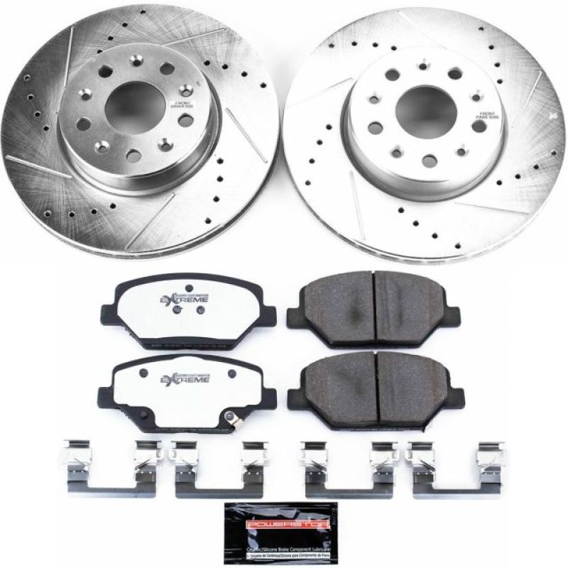 Power Stop 16-19 Chevrolet Camaro Front Z26 Street Warrior Brake Kit PowerStop Brake Kits - Performance D&S