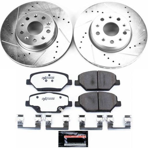 Power Stop 16-19 Chevrolet Camaro Front Z26 Street Warrior Brake Kit PowerStop Brake Kits - Performance D&S