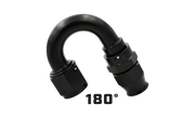 Aeromotive PTFE Hose End - AN-08 - 180 Deg - Black Anodized Aeromotive Fittings