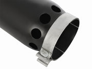 aFe MACHForce XP Cat-Back SS-304 5in Intercooled Exh Tip 5in In x 6in Outx16inL Bolt-On Right Blk AFE POWER Tips