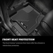 Husky Liners 11-15 Ford F-250/F-350 SuperCab X-Act Contour Black 2nd Row Floor Liners Husky Liners Floor Mats - Rubber