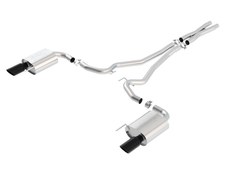 Borla Atak S Cat-Back 15-17 Ford Mustang GT 5.0L V8 MT/AT 2.5in pipe 4in tip (Black Chrome) Borla Catback