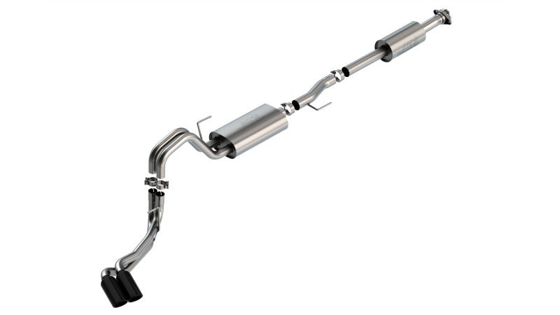 Borla F-150 2021 2.7L/3.5L 4dr CC SB EC STB Lar/KingR/Plnm/LTD 3/2.25 DSE CB Touring BLK CHR Tips Borla Catback