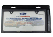 Ford Racing Ford Performance Slim License Plate Frame - Black Stainless Steel Ford Racing License Frame