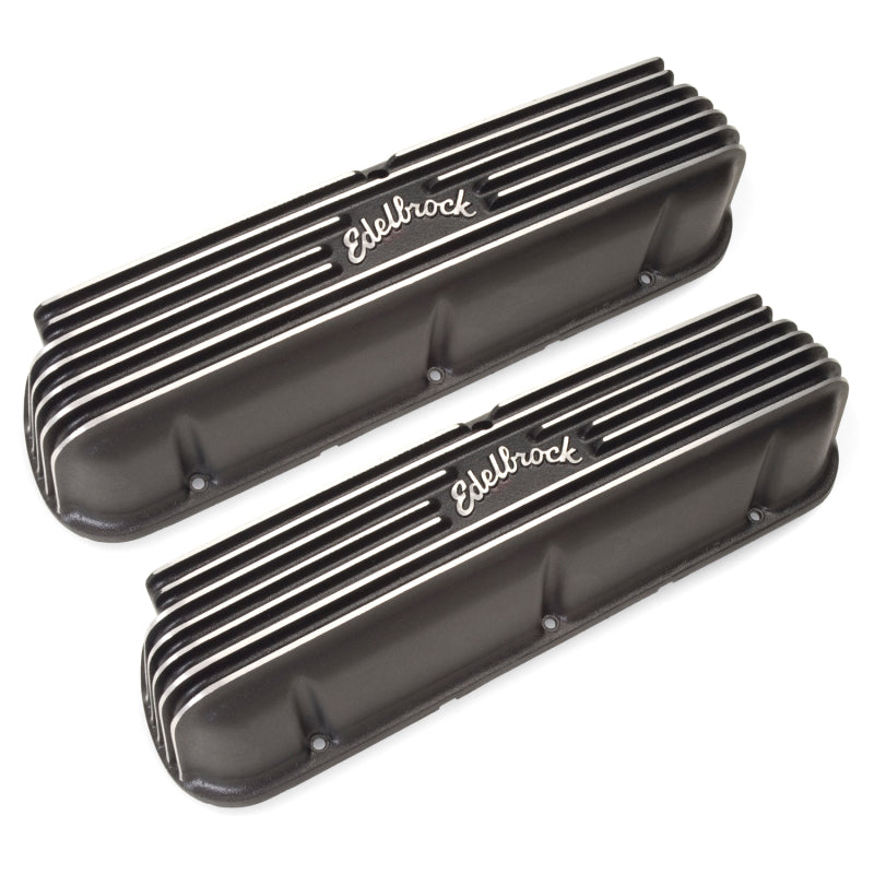 Edelbrock Valve Cover Classic Series Ford 1962-95 221 351W V8 Black Edelbrock Valve Covers