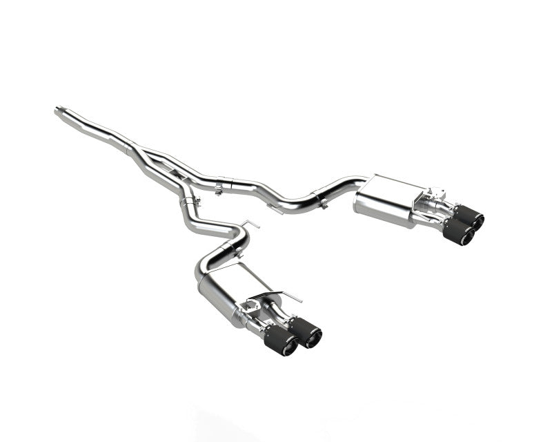 MBRP 18-22 Ford Mustang 2.3L Ecoboost 3in Cat-Back Exhaust w/ Quad Carbon Fiber SS Tips - T304 MBRP Catback