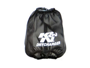 K&N Drycharger Round Tapered Air Filter Wrap - Black 5.125in Base ID x 3.5in Top ID x 6in H K&N Engineering Pre-Filters