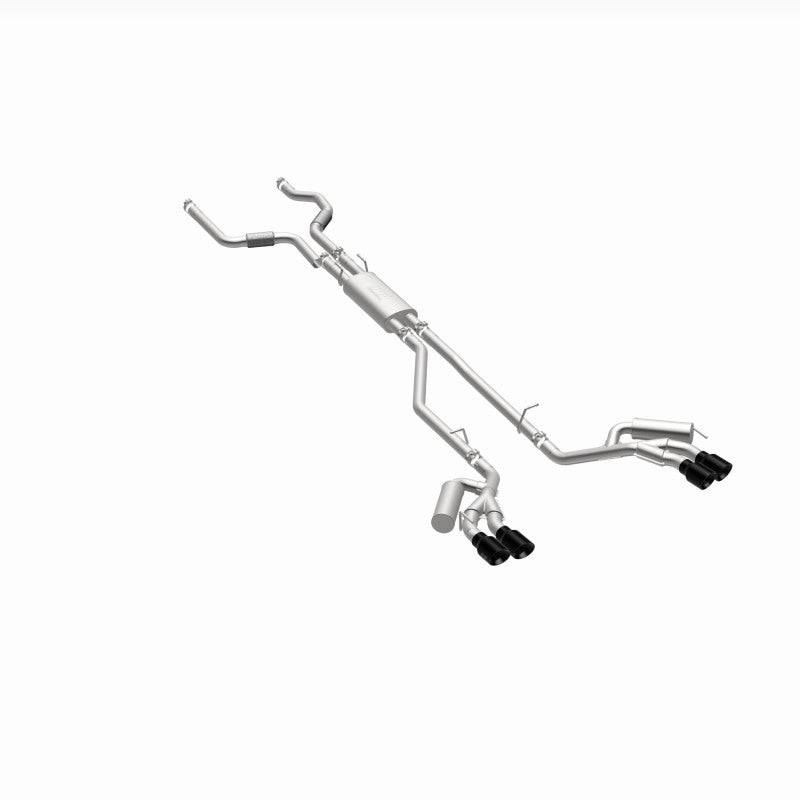 MagnaFlow 20-21 Ford Explorer 3.0L V6 Dual Exit Quad Black Chrome Tip Street Series Cat-Back Exhaust