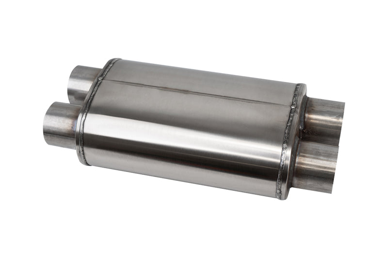 Corsa Pro-Series 304SS Packed Resonator - 3.0in Dual Inlet / Dual Outlet - 19in OAL CORSA Performance Resonators
