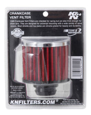 K&N Rubber Base Chrome Top Push-In Crankcase Vent Filter 3in OD x 2-1/2in H. K&N Engineering Air Filters - Universal Fit